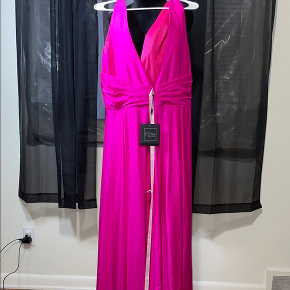 Mac Duggal Fuchsia Maxi Dress - Picture 3 of 6